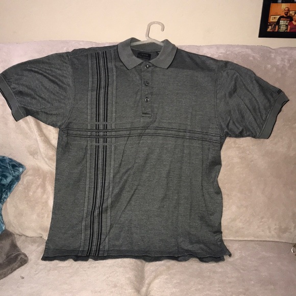 IZOD double mercerized medium black grey and white polo 💕 - Picture 1 of 4